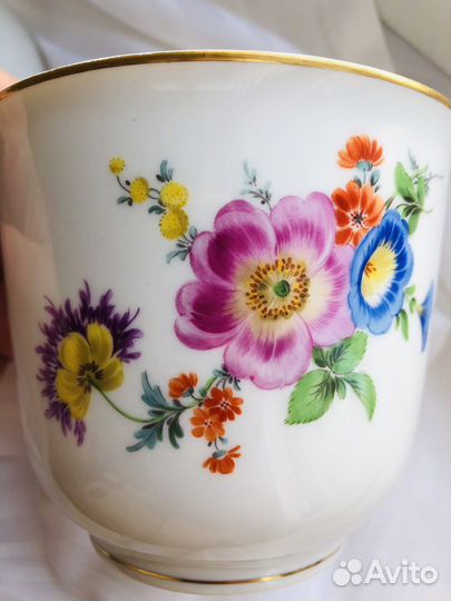 Чайная пара мейсенский букет