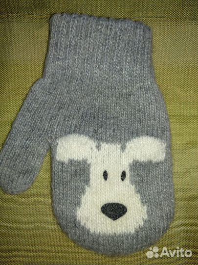 Рукавички детские вязаные