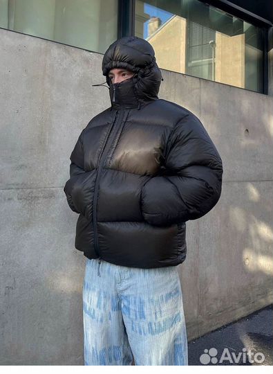 Пуховик balenciaga type black puffer jacket