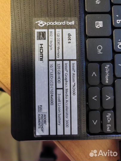 Нетбук packard bell dot s