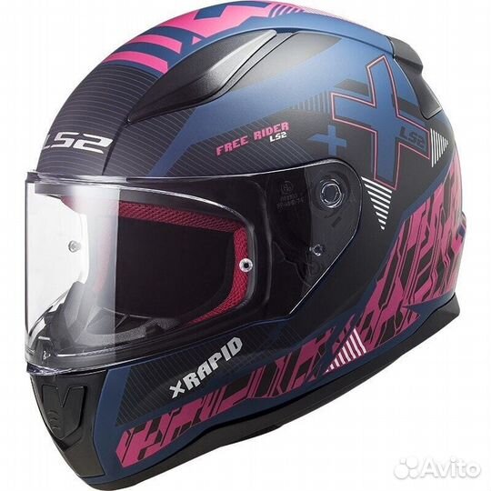 Full Face Motorcycle Мотошлем Ls2 FF353 rapid Xtreet Matt Blue Purple
