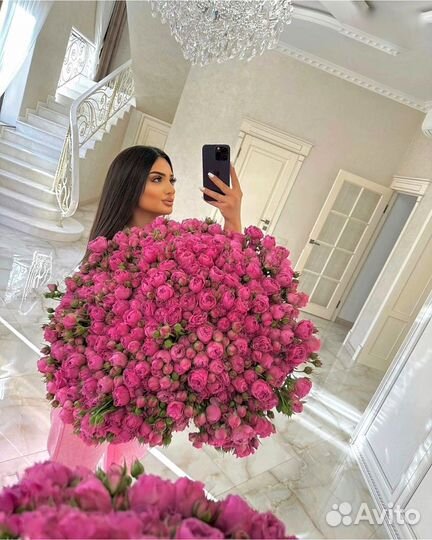 13 кустовых роз цветы с доставкой пионовидные