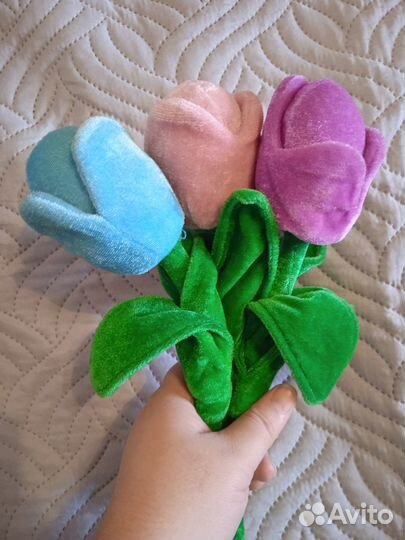 Букет из мягких тюльпанов