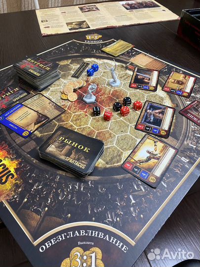 Настольная игра Спартак Кровь и Песок +Дополнение