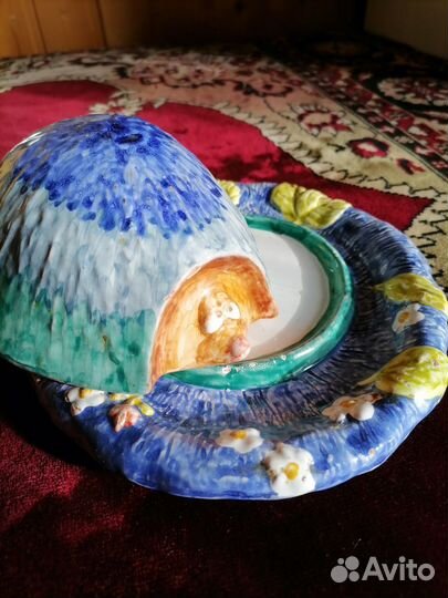 Масленка-ежик из керамики