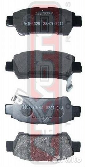Akyoto AKD-1328 Колодки тормозные дисковые задние