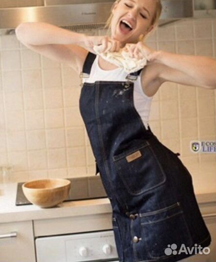 Фартук джинсовый унисекс хлопок