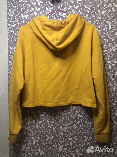 Худи укороченное с капюшёном женская