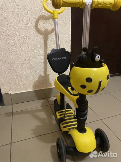 Самокат 3 в 1 с ручкой