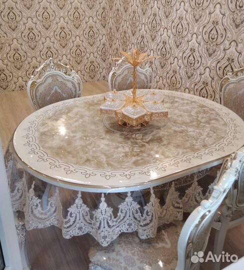 Скатерть из силикона с кружевом