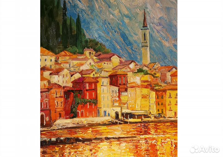 Картина Маслом Пейзаж Италия на Холсте