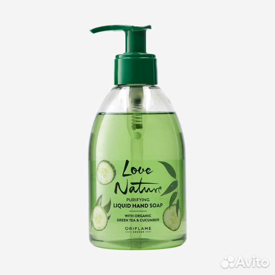 Жидкое мыло с экстрактами зелёного чая и огурца