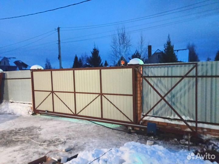Ворота откатные с монтажем для дома, дачи под ключ