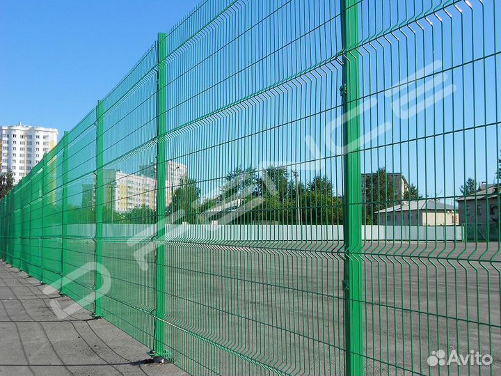 Забор 3D сетка, 3д панель 2,64х1,5 м, д.3/4 мм, Zn