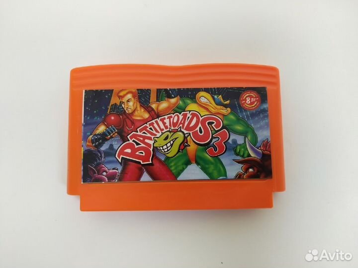 Картридж игра 8 Бит battle toads 3 для приставки