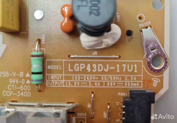 Блок питания EAX67209001(1.5) от LG 43UK6450PLC