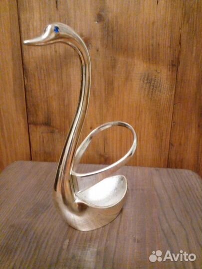 Лебедь металл золочение винтаж