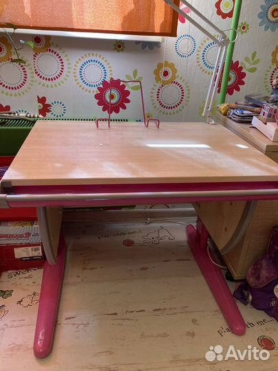 Растущая парта Дэми + стул + полки