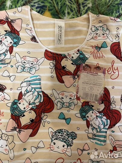 Новая, Детская пижама- костюм 122 128