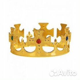 Золотая корона шар с гелием