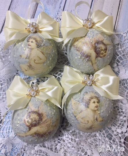 Новогодние шары ручной работы