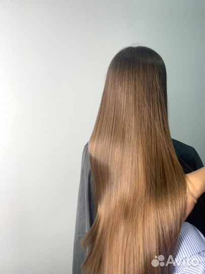 Модель на Кератиновое выпрямление волос ботокс