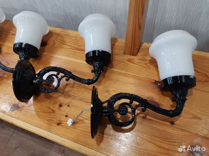 Черные бра для лофта сталинский ампир СССР 4 штуки