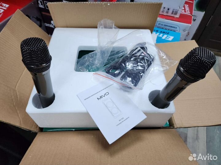 Колонка портативная mivo MD-802 2 микрофона 110W