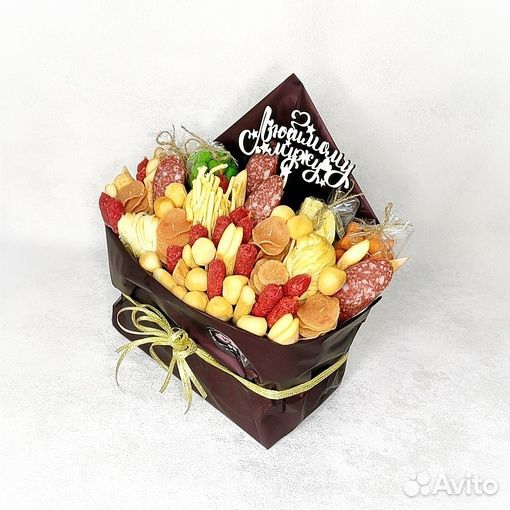 Мужской букет. Съедобный букет из колбас