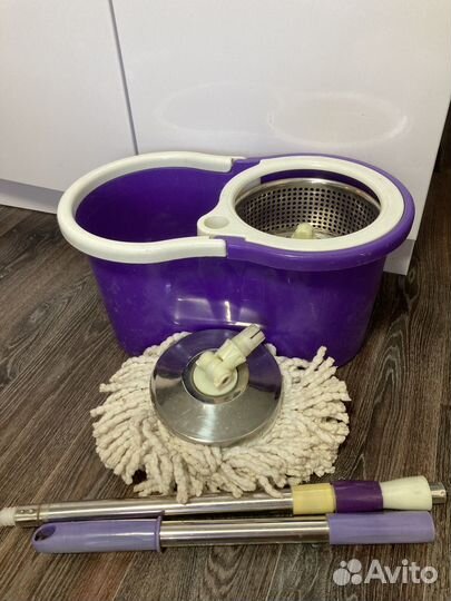 Швабра с ведром и отжимом бу