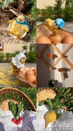 Ватные елочные игрушки