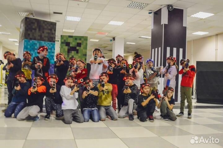 Лазертаг в стиле Майнкрафт в Казани