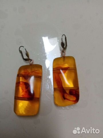 Серьги из янтаря