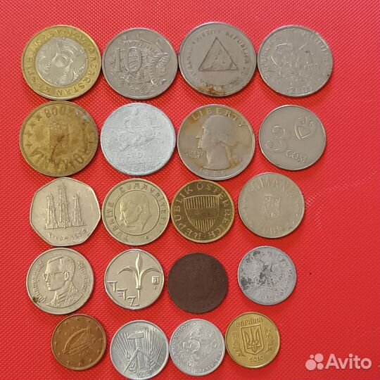 20 иностранных монет без повторов