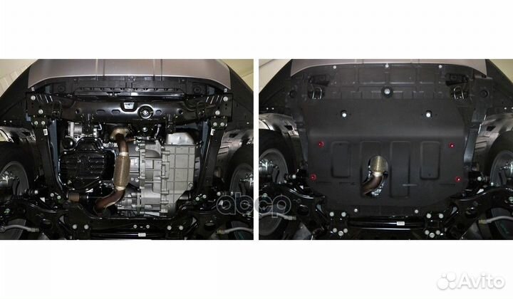 Защита картера + кпп geely Atlas 2.0/2.4 18- 1