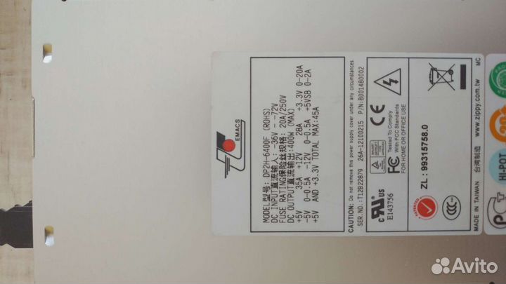 Блок питания серверный 48в 400W