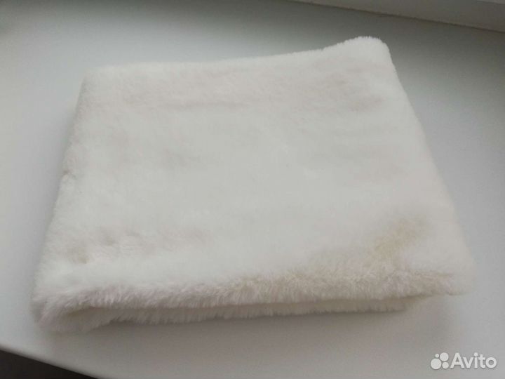 Шарф-труба снуд детский из имитации меха белый