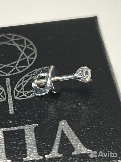 Серьги эпл пусеты с бриллиантами