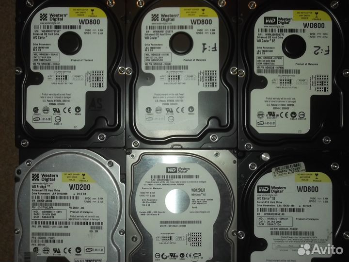 HDD PATA IDE 4,3-120 gb, а также SSD PATA IDE 32gb