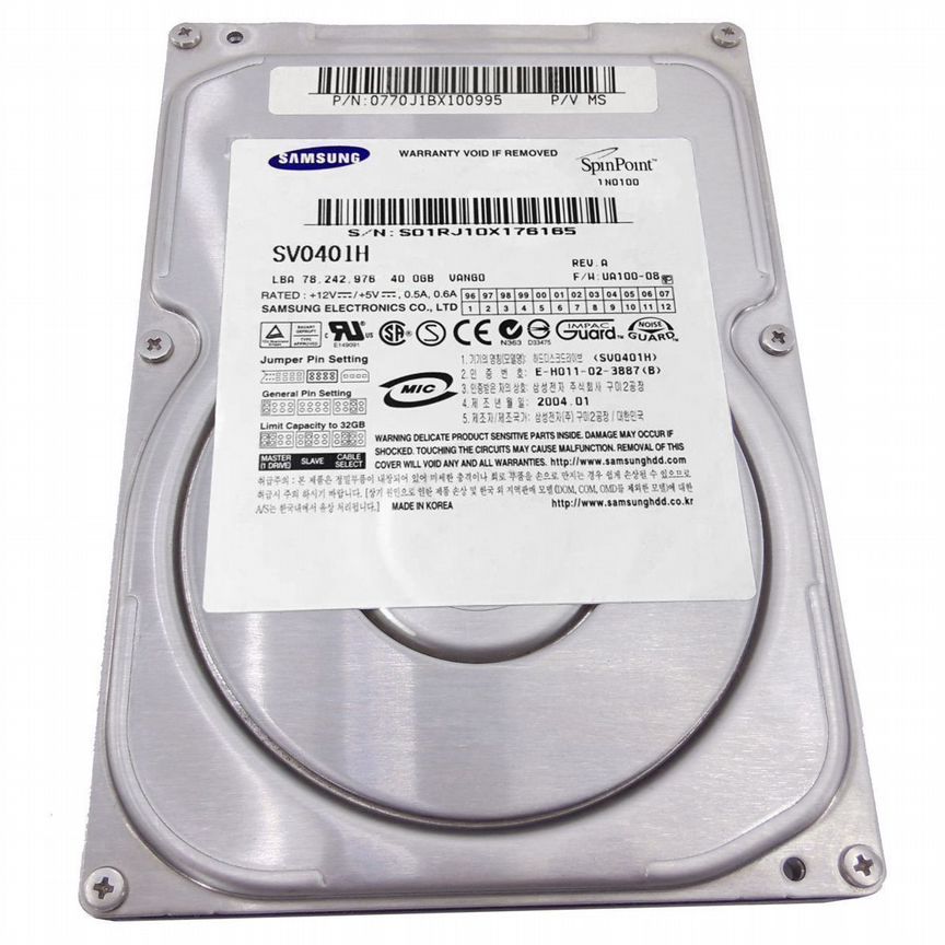 [SV0401H] Жесткий Диск Samsung 40gb Ide 3.5" Sv0401h