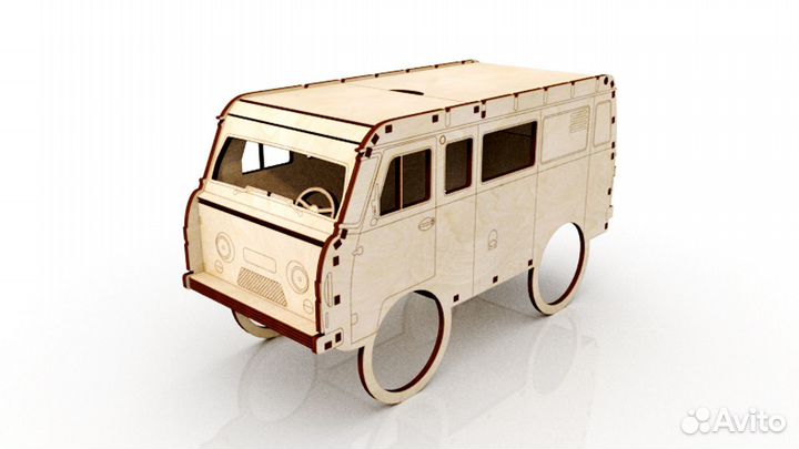 Деревянный УАЗ-Буханка к 23 февраля