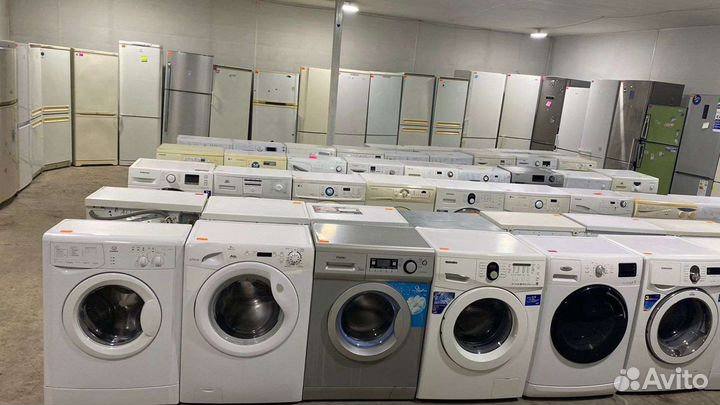 Стиральная машина б/у с чёрным люком 6-7 кг