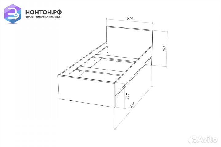 Кровать Stern дуб вотан