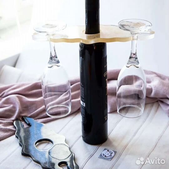 Подставка для бокалов из эпоксидной смолы