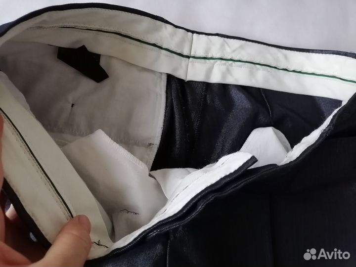 Мужские брюки классические прямые шерстяные р50 L