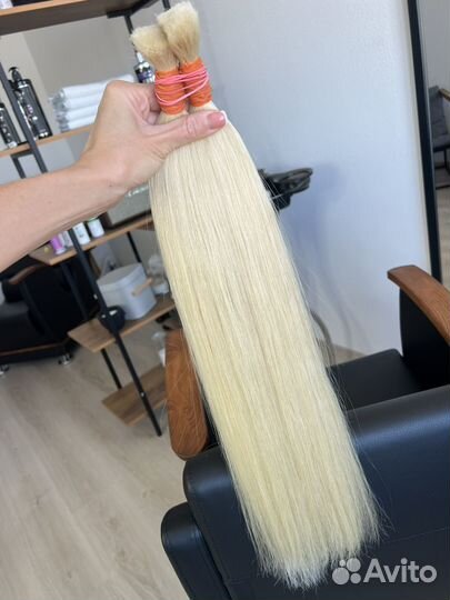 Волосы для наращивания 60 см блонд