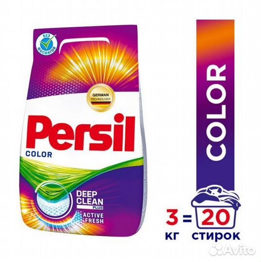 Стиральный порощок Персил 3 кг колор