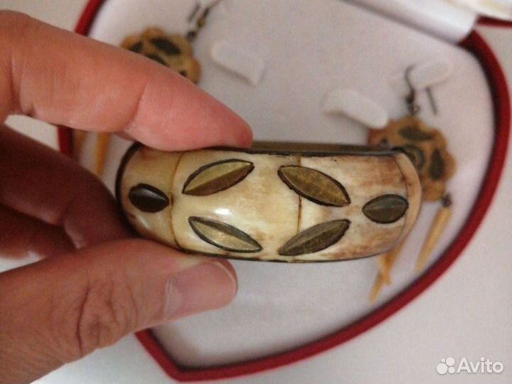 Индийский набор серьги браслет винтаж