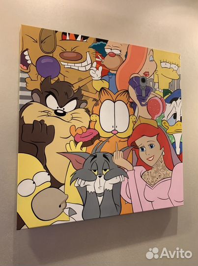 Картина Disney. Холст. 80х80. Поп-арт
