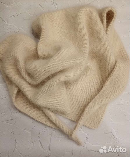 Шапка и бактус из пуха норки (ручная работа )